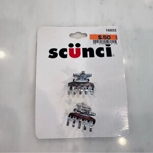 Vintage‎ Scunci Glitter Star Silver Metal Mini Clips Y2K 90s Girlhoodcore NWT